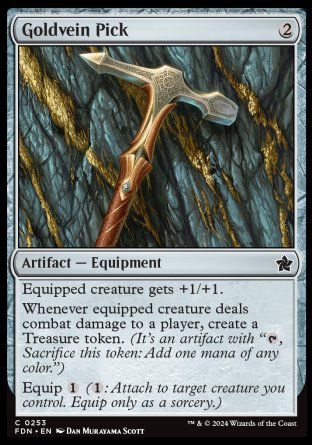 (253) Magic The Gathering Magic: The Gathering Foundations Single: Goldvein Pick Holo Common
