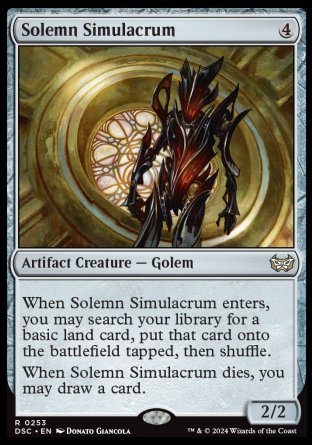 (253) Magic The Gathering Commander: Duskmourn: House of Horror Single: Solemn Simulacrum Rare