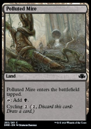 (253) Magic The Gathering Dominaria Remastered Single: Polluted Mire Holo Common