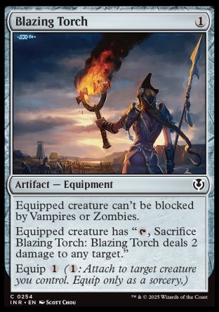 (254) Magic The Gathering Innistrad Remastered Single: Blazing Torch Holo Common