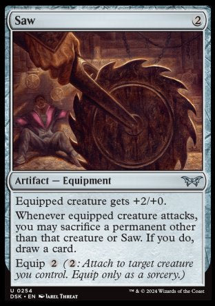 (254) Magic The Gathering Duskmourn: House of Horror Single: Saw Uncommon