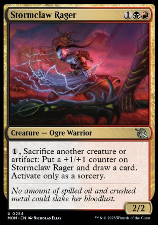 (254) Magic The Gathering March of the Machine Single: Stormclaw Rager Holo Uncommon