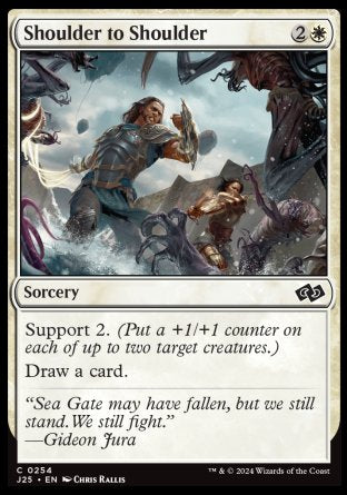 (254) Magic The Gathering Foundations Jumpstart Single: Shoulder to Shoulder Common