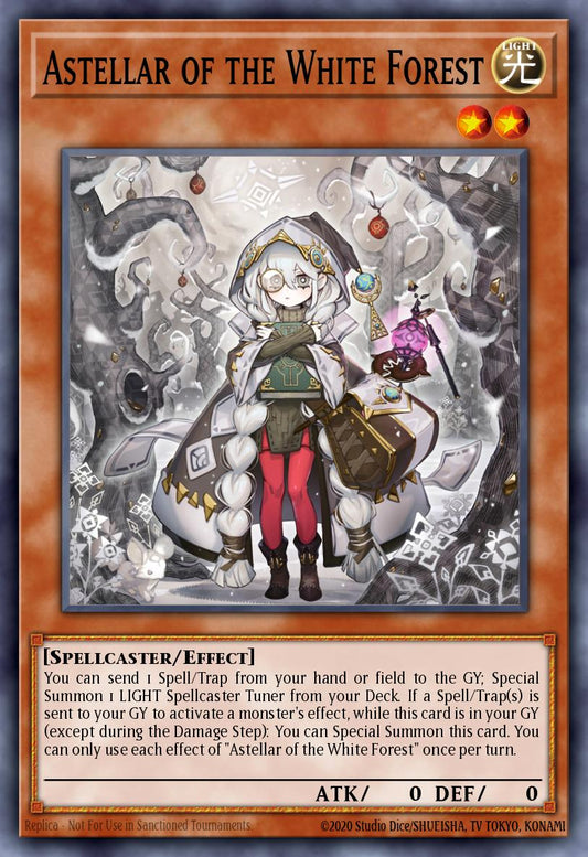 (013) YuGiOh TCG INFO: The Infinite Forbidden Single: Astellar of the White Forest (V.1 - Secret Rare)  Secret Rare