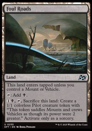 (255) Magic The Gathering Aetherdrift Single: Foul Roads Holo Uncommon