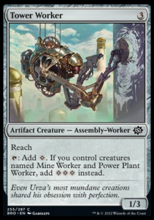 (255) Magic The Gathering The Brothers' War Single: Tower Worker Holo Common