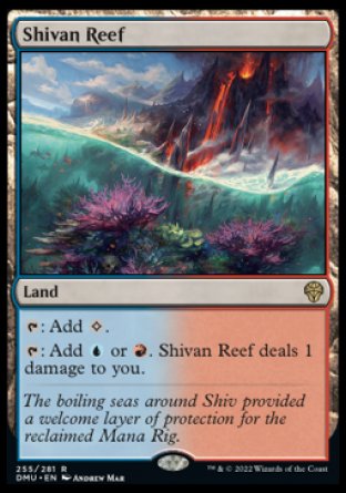 (255) Magic The Gathering Dominaria United Single: Shivan Reef Holo Rare