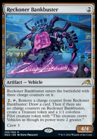 (255) Magic The Gathering Kamigawa: Neon Dynasty Single: Reckoner Bankbuster Holo Rare