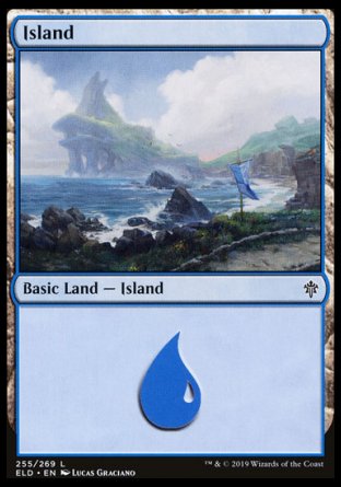(255/269) Magic The Gathering Throne of Eldraine Single: Island (V.2) Holo Land