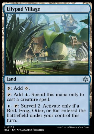 (255) Magic The Gathering Bloomburrow Single: Lilypad Village Holo Uncommon