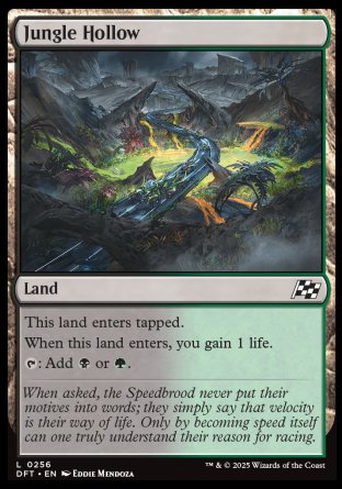 (256) Magic The Gathering Aetherdrift Single: Jungle Hollow Common