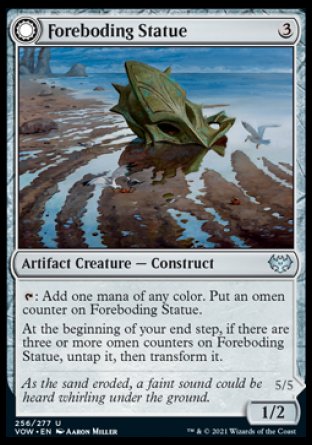 (256) Magic The Gathering Innistrad: Crimson Vow Single: Foreboding Statue // Forsaken Thresher Holo Uncommon