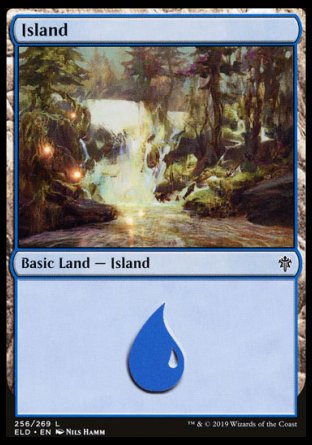 (256/269) Magic The Gathering Throne of Eldraine Single: Island (V.3) Holo Land