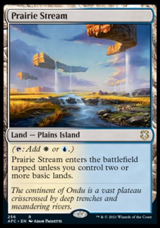 (256) Magic The Gathering Commander: Adventures in the Forgotten Realms Single: Prairie Stream Holo Rare