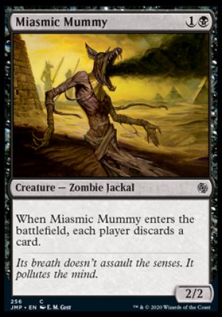 (256) Magic The Gathering Jumpstart Single: Miasmic Mummy Common