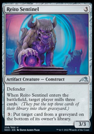 (256) Magic The Gathering Kamigawa: Neon Dynasty Single: Reito Sentinel Uncommon