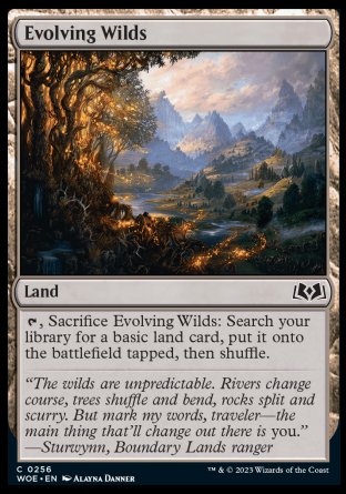 (256) Magic The Gathering Wilds of Eldraine Single: Evolving Wilds Holo Common