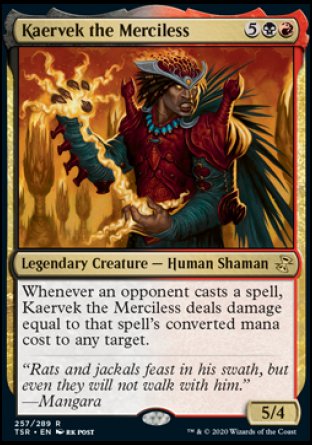 (257/289) Magic The Gathering Time Spiral Remastered Single: Kaervek the Merciless Holo Rare