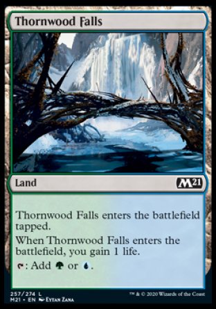 (257) Magic The Gathering Core 2021 Single: Thornwood Falls Holo Common
