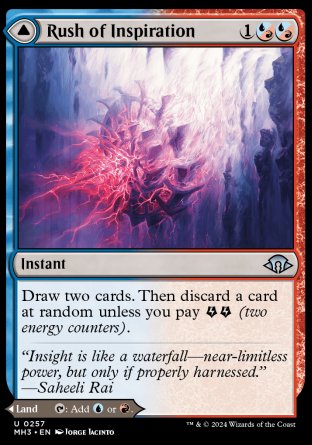 (257) Magic The Gathering Modern Horizons 3 Single: Rush of Inspiration // Crackling Falls Holo Uncommon