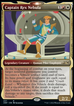 (257) Magic The Gathering Unfinity: Extras Single: Captain Rex Nebula (V.1) Holo Rare