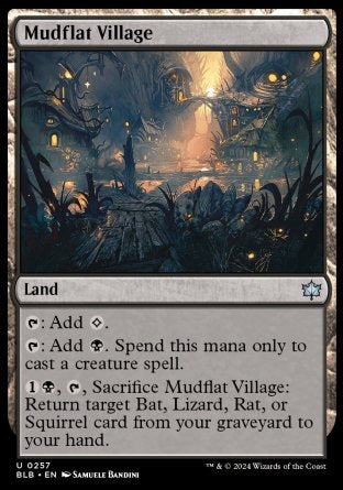 (257) Magic The Gathering Bloomburrow Single: Mudflat Village  Uncommon