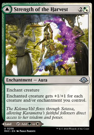 (258) Magic The Gathering Modern Horizons 3 Single: Strength of the Harvest // Haven of the Harvest Uncommon
