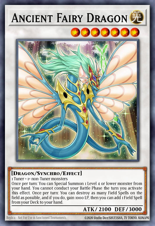 (030) YuGiOh TCG RA01: 25th Anniversary Rarity Collection Single: Ancient Fairy Dragon (V.4 - Platinum Secret Rare)  Platinum Secret Rare