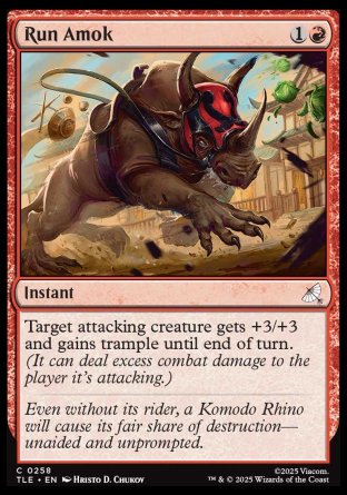 (258) Magic The Gathering Magic: The Gathering | Avatar: The Last Airbender: Eternal Single: Run Amok (V.1) Common