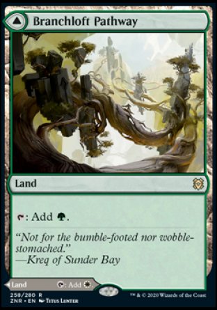 (258) Magic The Gathering Zendikar Rising: Promos Single: Branchloft Pathway // Boulderloft Pathway Holo Rare