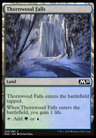 (258/280) Magic The Gathering Core 2020 Single: Thornwood Falls Holo Common