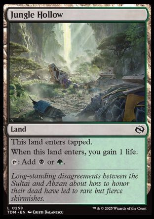 (258) Magic The Gathering Tarkir: Dragonstorm Single: Jungle Hollow Holo Common
