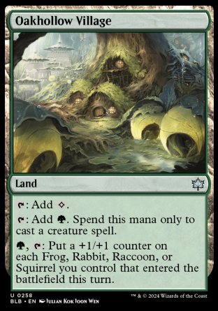 (258) Magic The Gathering Bloomburrow Single: Oakhollow Village Holo Uncommon