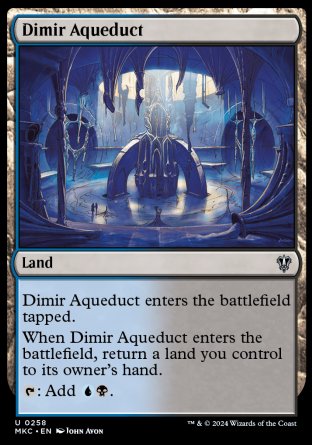 (258) Magic The Gathering Commander: Murders at Karlov Manor Single: Dimir Aqueduct Uncommon