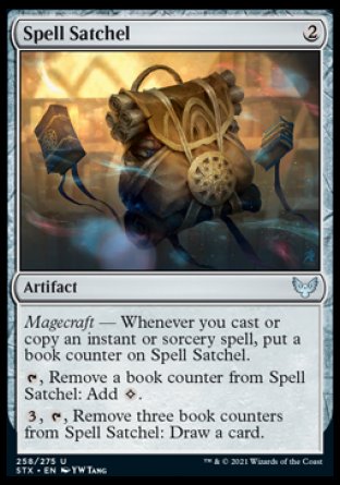 (258) Magic The Gathering Strixhaven: School of Mages Single: Spell Satchel Holo Uncommon