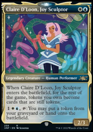 (258) Magic The Gathering Unfinity: Extras Single: Claire D'Loon, Joy Sculptor (V.1) Rare