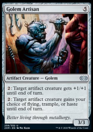(258/332) Magic The Gathering Double Masters Single: Golem Artisan Holo Uncommon