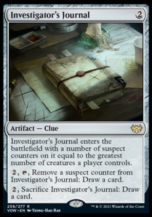 (258) Magic The Gathering Innistrad: Crimson Vow Single: Investigator's Journal Rare