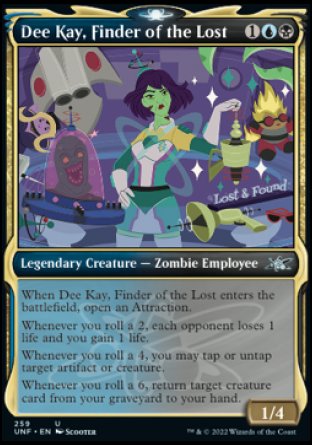 (259) Magic The Gathering Unfinity: Extras Single: Dee Kay, Finder of the Lost (V.1) Holo Uncommon