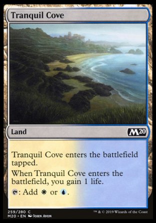 (259/280) Magic The Gathering Core 2020 Single: Tranquil Cove Holo Common