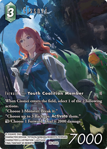 (050) Final Fantasy TCG Gunslinger in the Abyss Single: Cissnei (26-050) (V.2) Holo Rare
