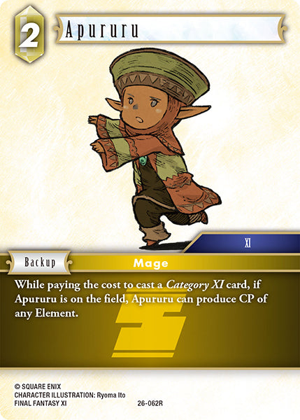 (062) Final Fantasy TCG Gunslinger in the Abyss Single: Apururu (26-062) Rare