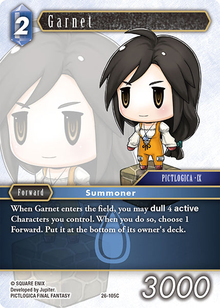 (105) Final Fantasy TCG Gunslinger in the Abyss Single: Garnet (26-105) Holo Common
