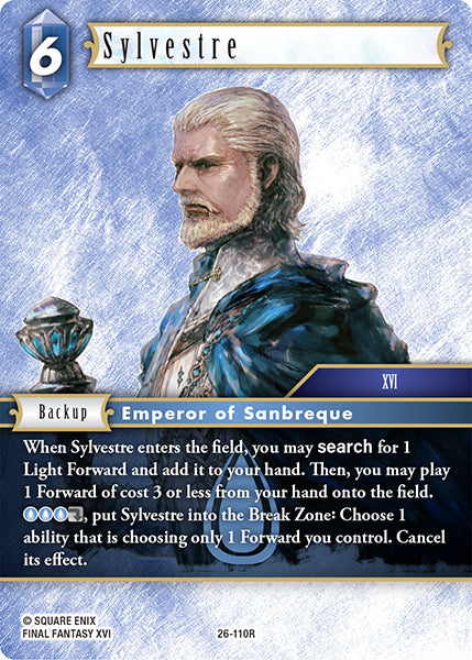 (110) Final Fantasy TCG Gunslinger in the Abyss Single: Sylvestre (26-110) Holo Rare
