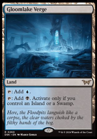 (260) Magic The Gathering Duskmourn: House of Horror Single: Gloomlake Verge Rare