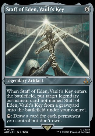 (260) Magic The Gathering Universes Beyond: Assassin's Creed: Extras Single: Staff of Eden, Vault's Key (V.2) Holo Mythic