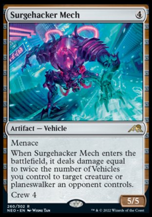 (260) Magic The Gathering Kamigawa: Neon Dynasty Single: Surgehacker Mech Rare