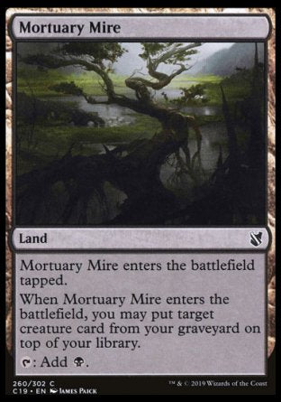(260) Magic The Gathering Commander 2019 Single: Mortuary Mire Common