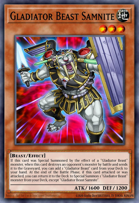 (069) YuGiOh TCG MZTM: Maze of the Master Single: Gladiator Beast Samnite  Rare