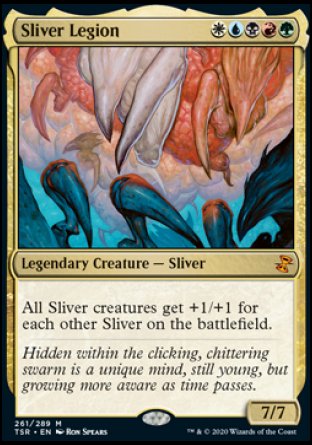 (261/289) Magic The Gathering Time Spiral Remastered Single: Sliver Legion Holo Mythic